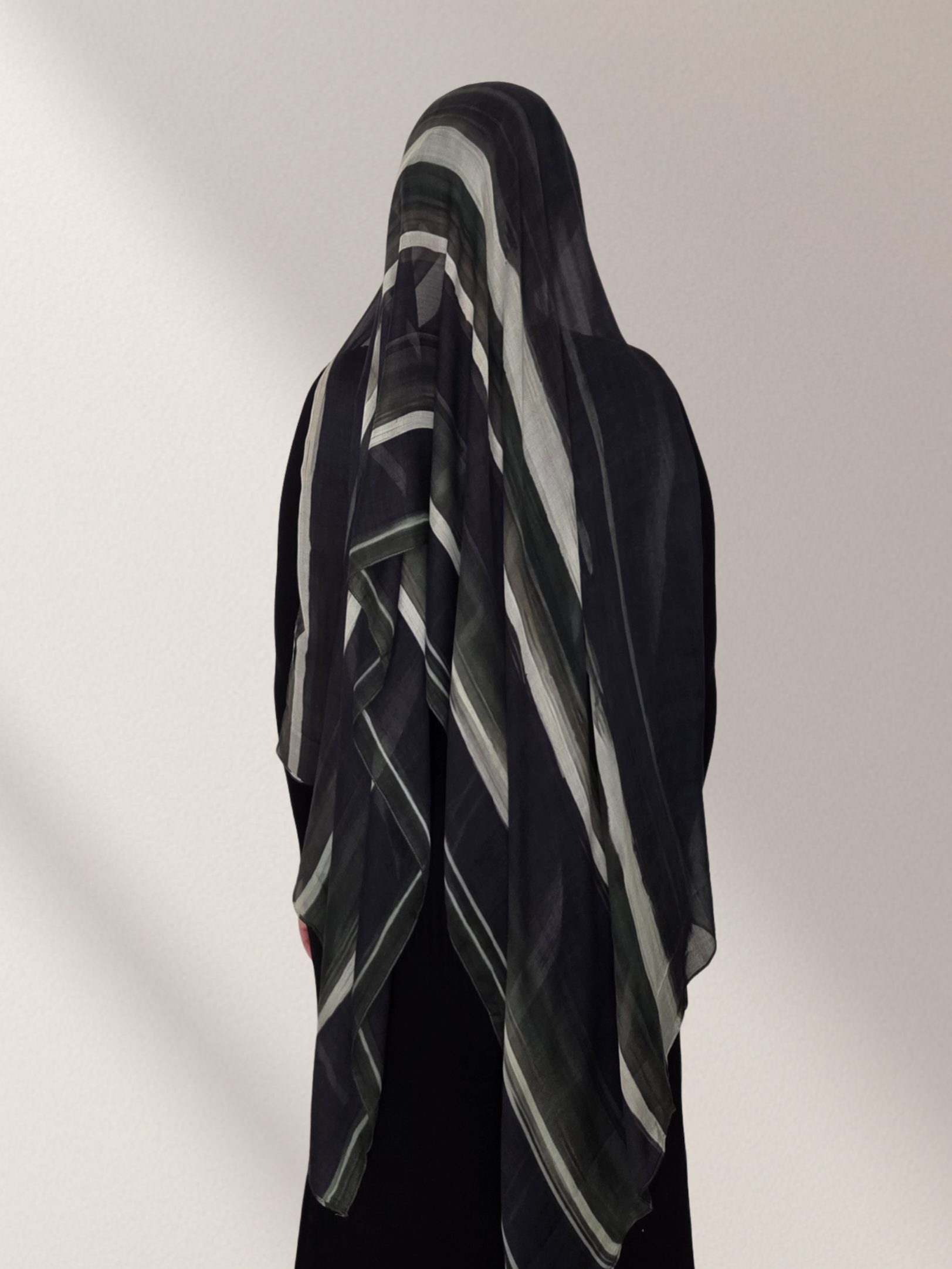 Double-Sided Print Modal Hijab-Linear Abstract