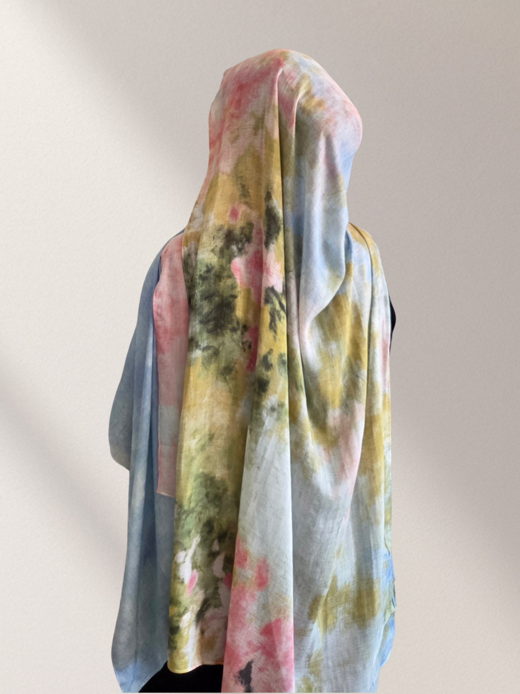 Double-Sided Print Modal Hijab- Pastel Garden