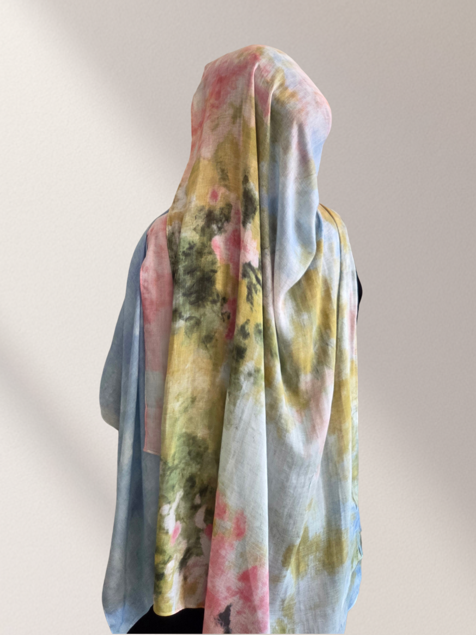 Double-Sided Print Modal Hijab- Pastel Garden