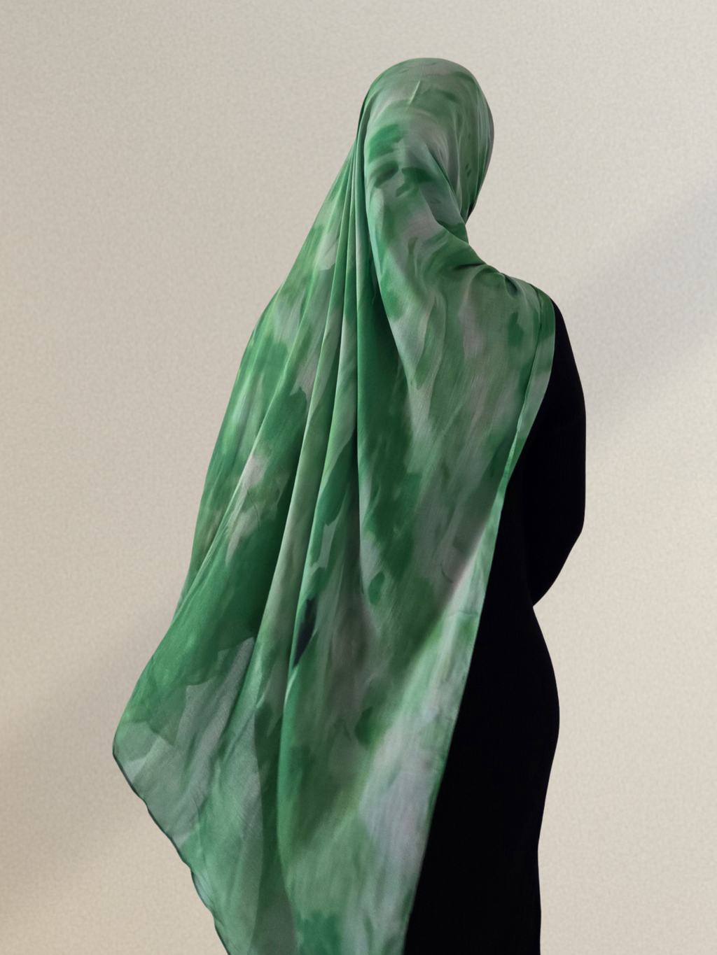 Double-Sided Print Modal Hijab-Green Ombre