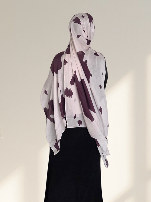 Double-Sided Print Modal Hijab-Cow Print