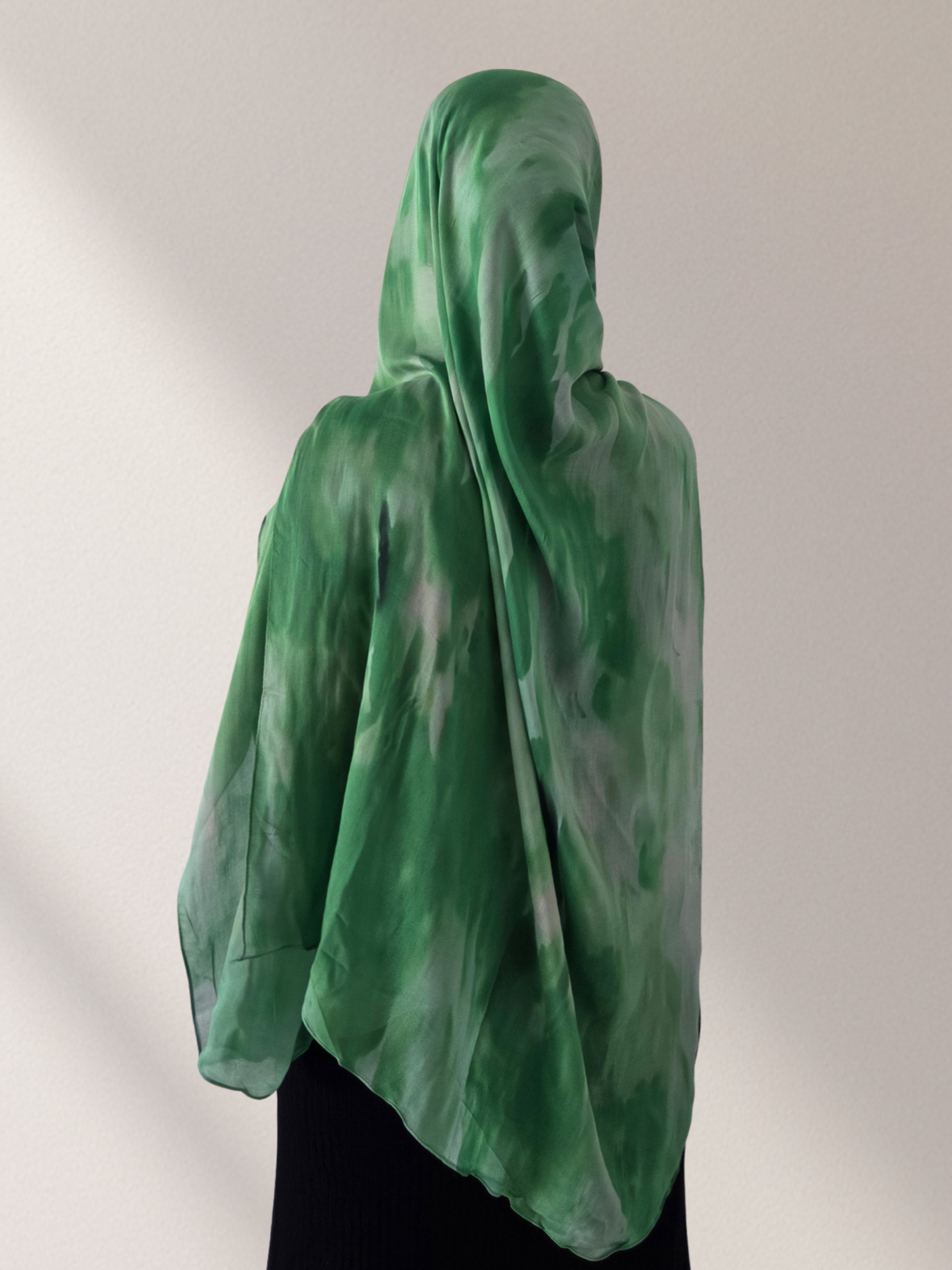 Double-Sided Print Modal Hijab-Green Ombre