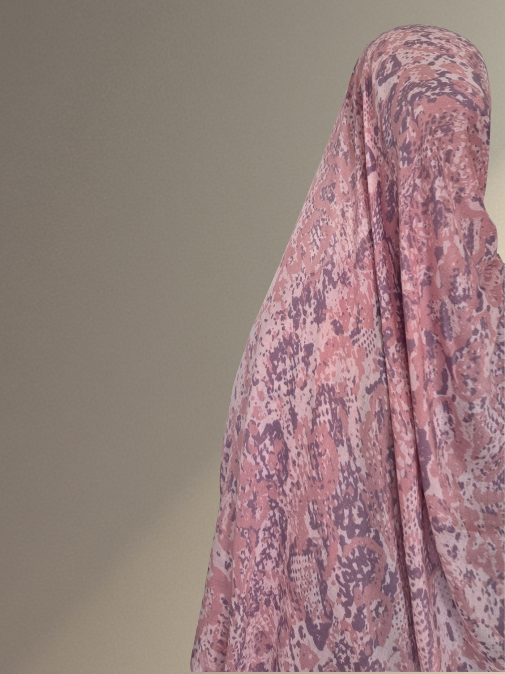 Double-Sided Print Modal Hijab-Pink Snakeskin