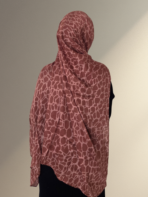 Double-Sided Print Modal Hijab- Giraffe Print