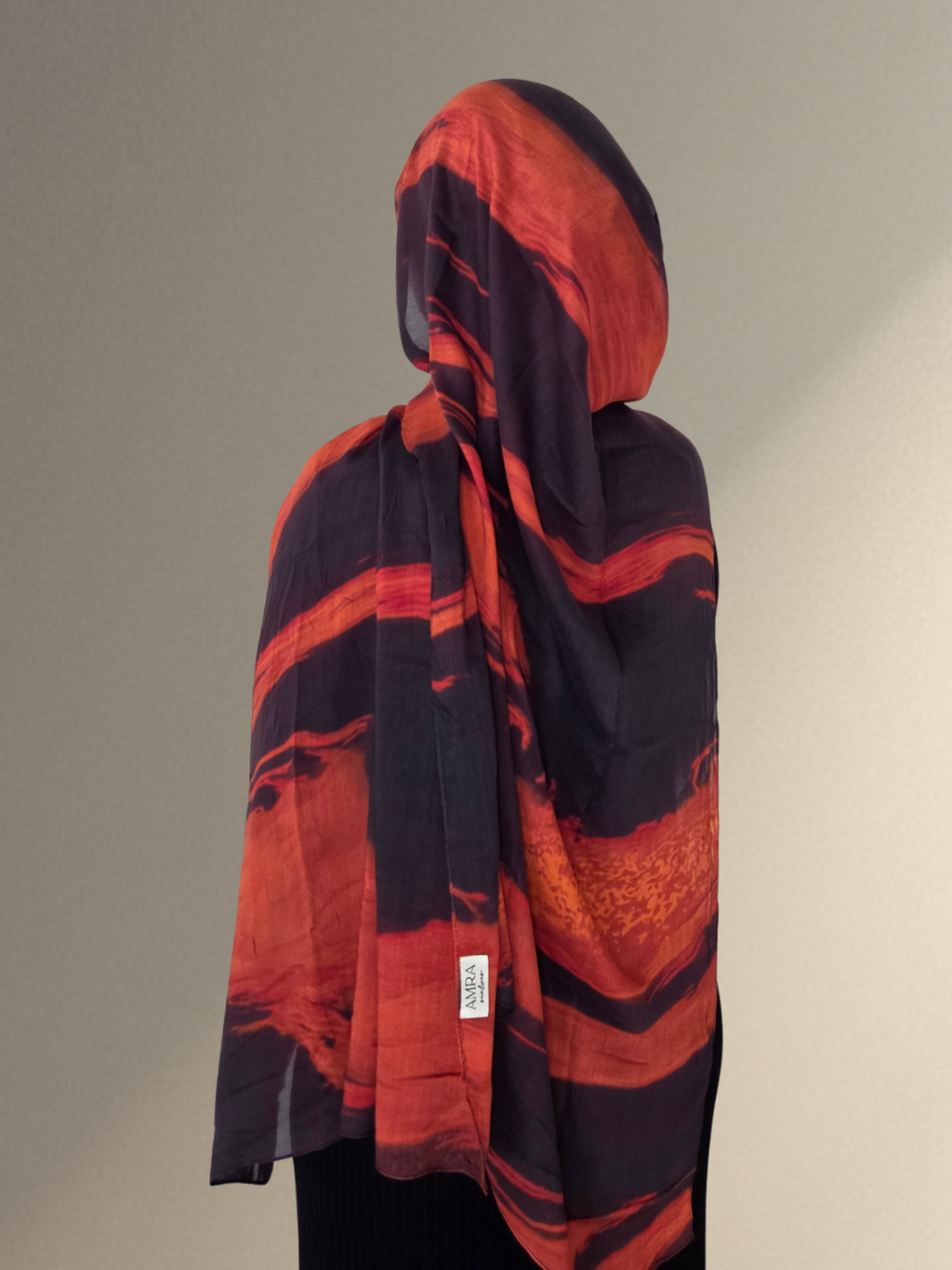 Double-Sided Print Modal Hijab-Volcano