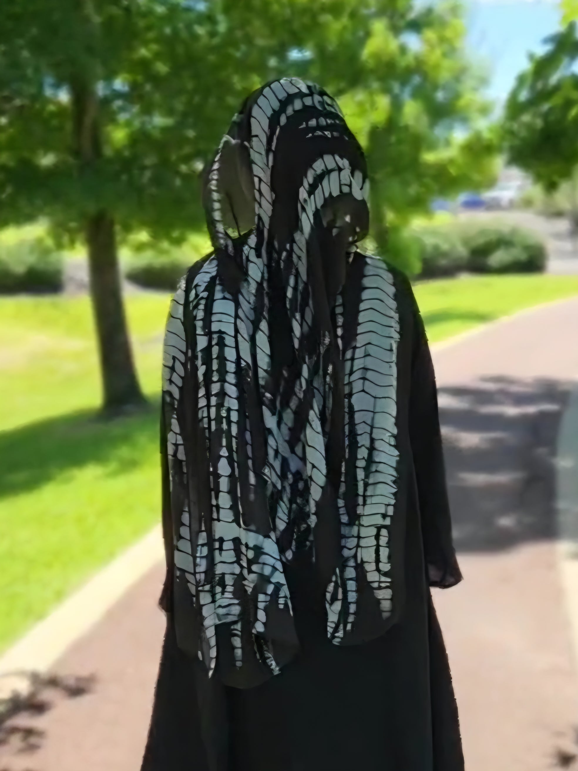 Printed Modal Hijab - Brown Ripple