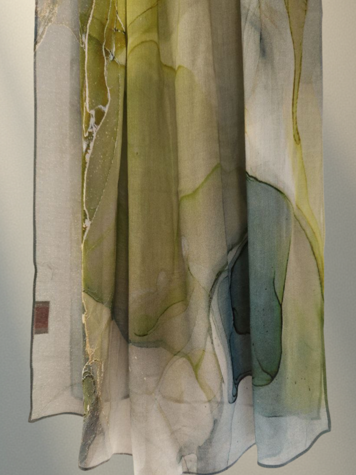 Printed Modal Hijab - Olive Marble