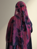 Printed Chiffon- Tie Dye Red