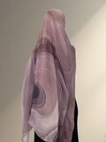Printed Modal Hijab - Brown Marble Swirl