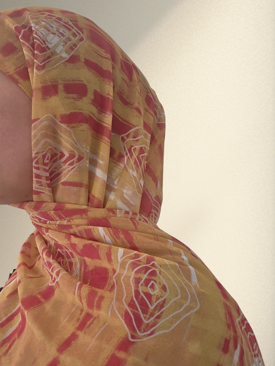 Printed Chiffon - Geometric - Yellow