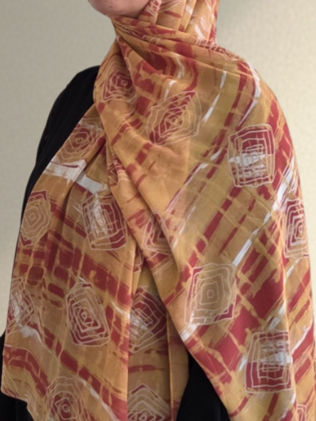 Printed Chiffon - Geometric - Yellow